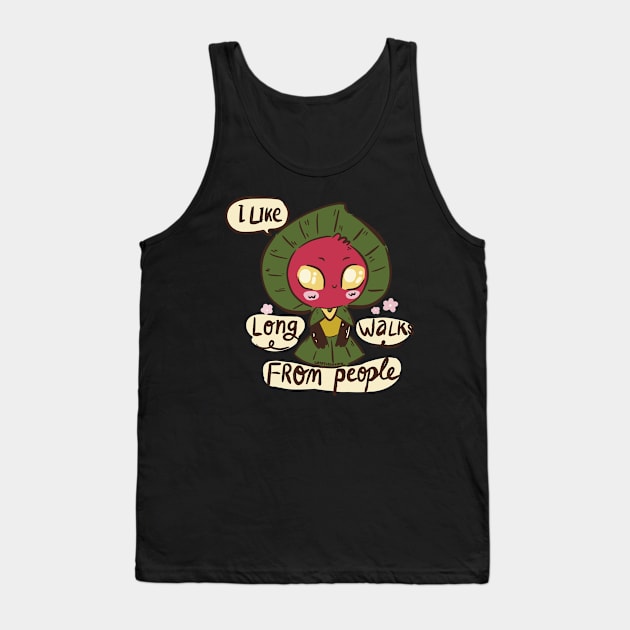 Introvert Flatwoods Monster I Like Long Walks From People Cute Cryptids Tank Top by gusniac